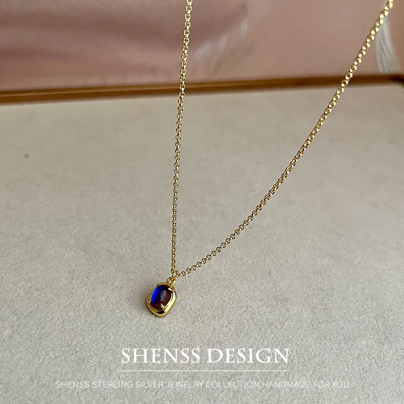 Wedding Package Gold - Simple Temperament Pendant Necklace Jewelry For