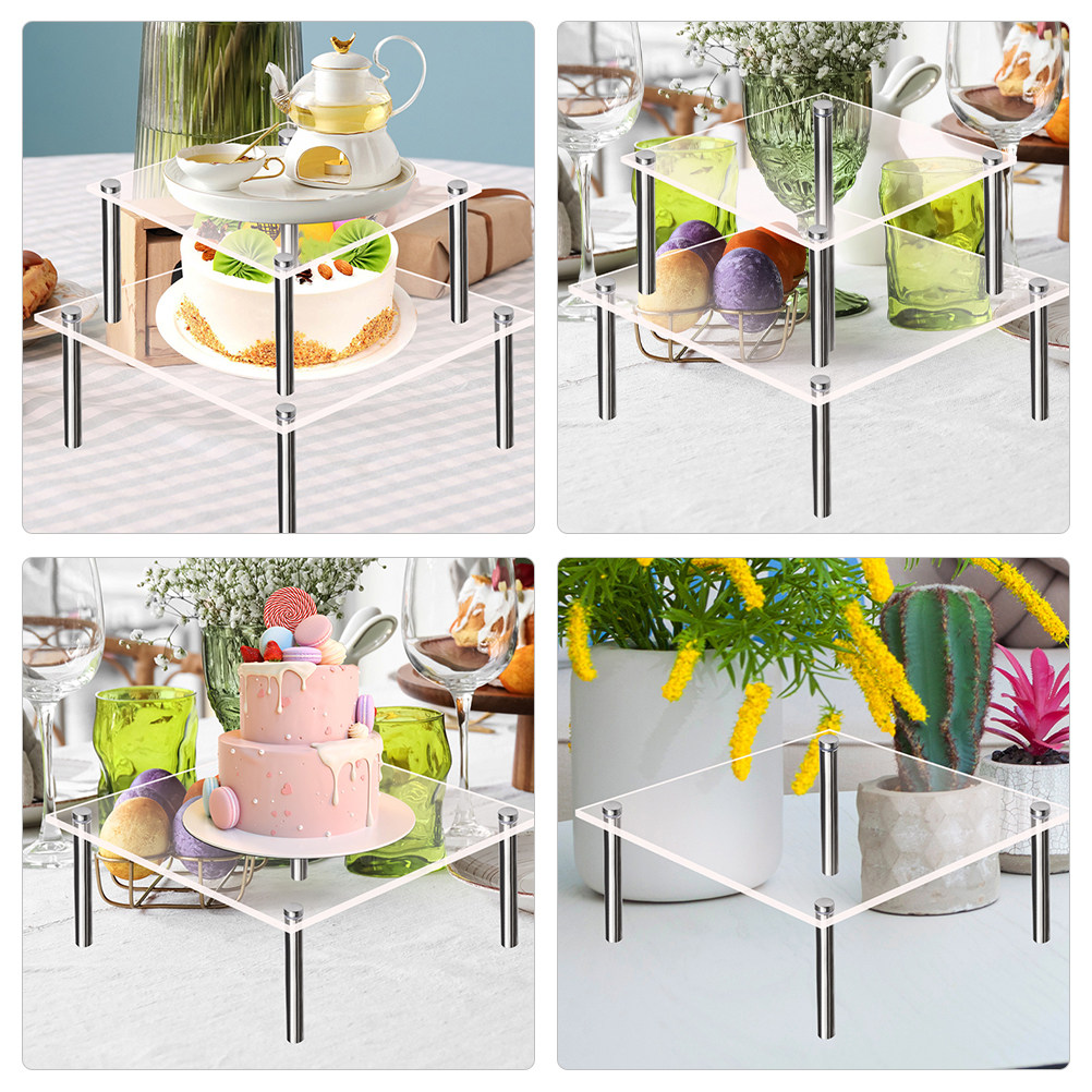 2Pcs Acrylic Cake Display Stan - đánh giá và giá Wedding Support