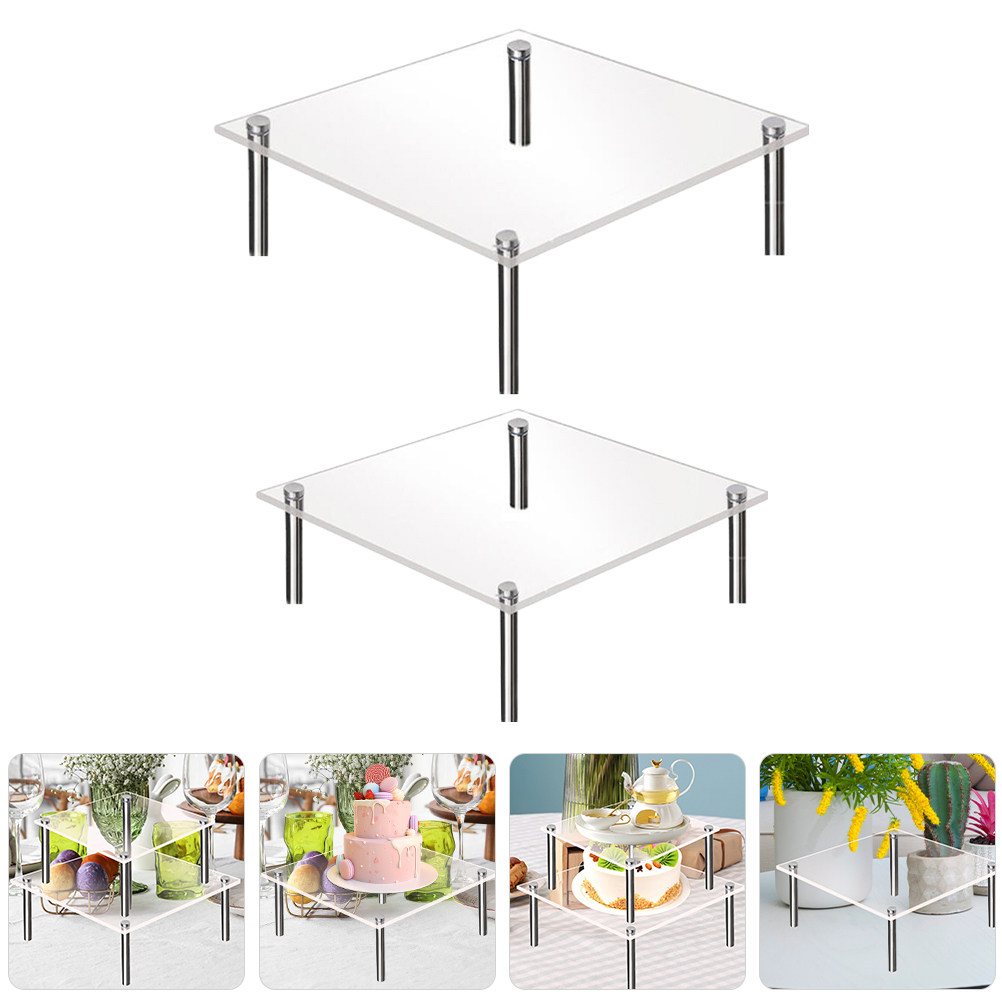 2Pcs Acrylic Cake Display Stan - đánh giá và giá Wedding Support