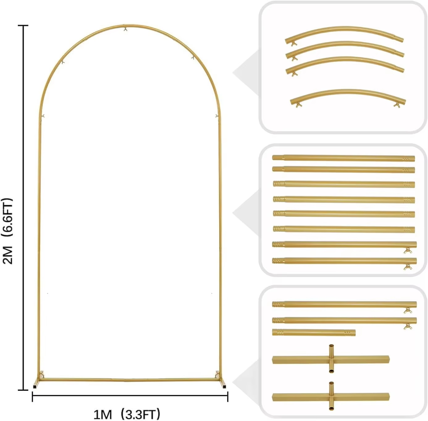 Metal Gold Wedding Arch Stand  - đánh giá và giá Wedding Support