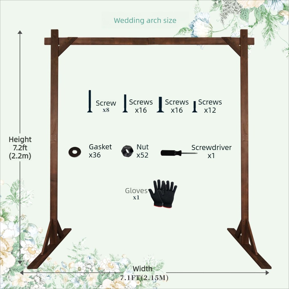 Forest Theme Wooden Wedding Ar - đánh giá và giá Wedding Support