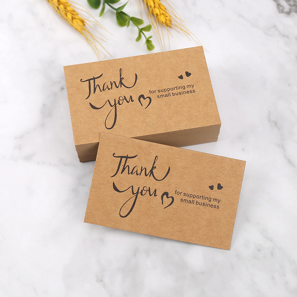 50pcs Thank You Cards Kraft Pa - đánh giá và giá Wedding/Event Supply Store