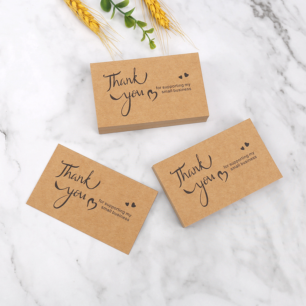 50pcs Thank You Cards Kraft Pa - đánh giá và giá Wedding/Event Supply Store