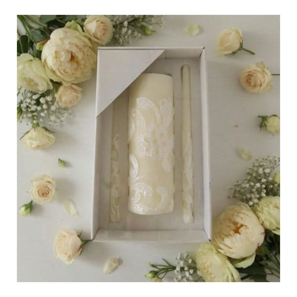 Inch High Cream Wedding Unity  - đánh giá và giá Unity Candle Set
