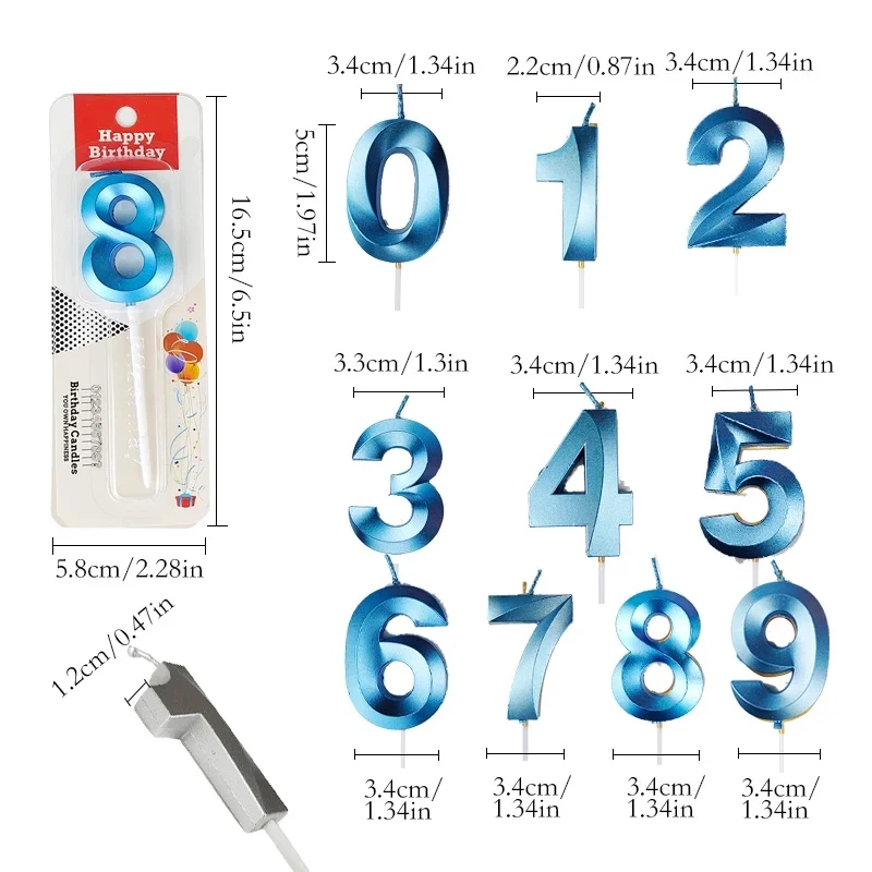 Blue Number Cake Candles 0 1 2 - đánh giá và giá Unity Candle Set