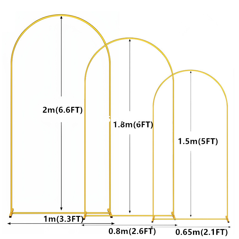 1pc Gold Metal Arch Backdrop S - đánh giá và giá Wedding Support