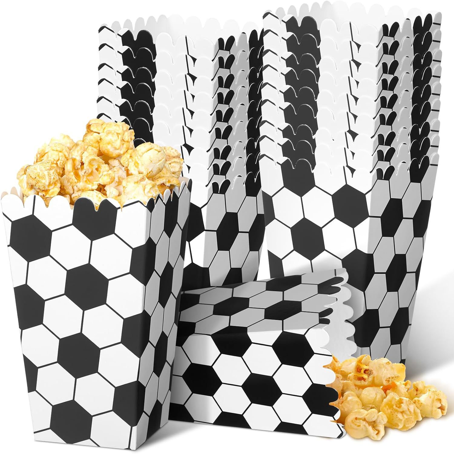 6/18Pcs  Football Popcorn Boxe - đánh giá và giá Wedding Supply.Box