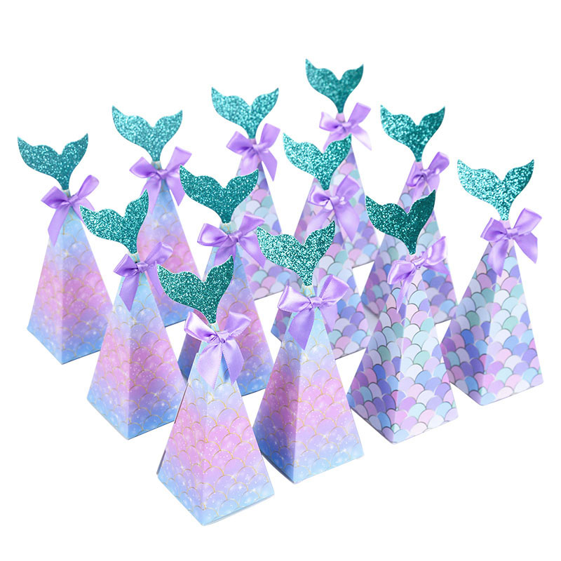 10Pcs Little Mermaid Candy Box - đánh giá và giá Wedding Supply.Box