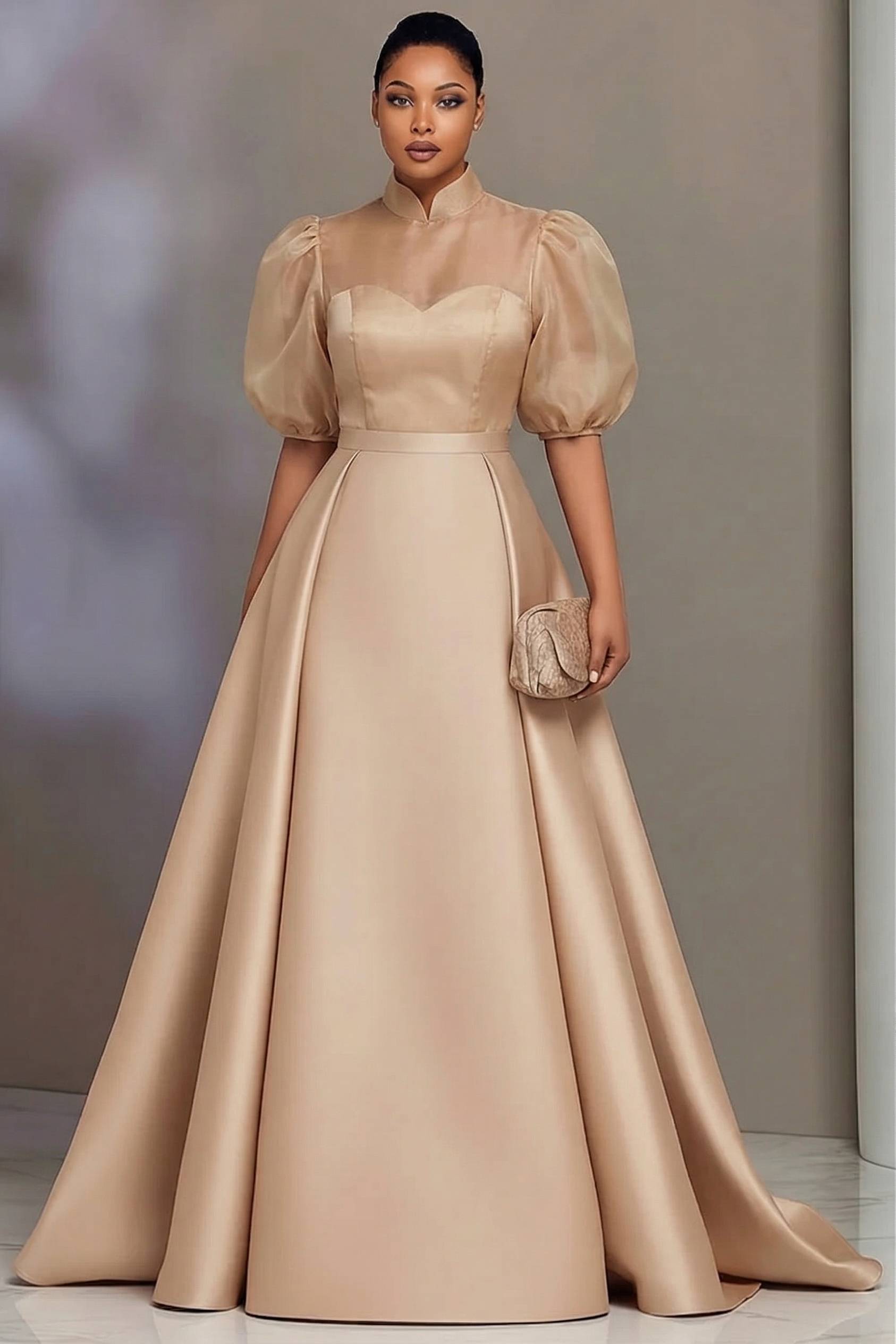 Plus Size Elegant Satin Prom D - đánh giá và giá Wedding Support