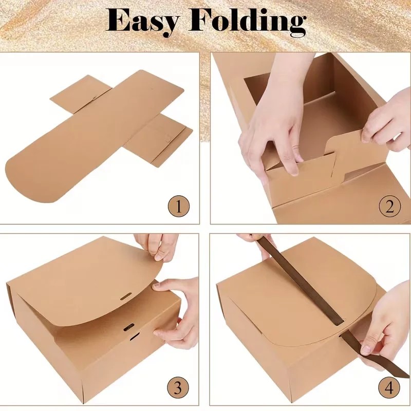 10-Pack Kraft Paper Gift Boxes - đánh giá và giá Papercraft Supply Ribbon