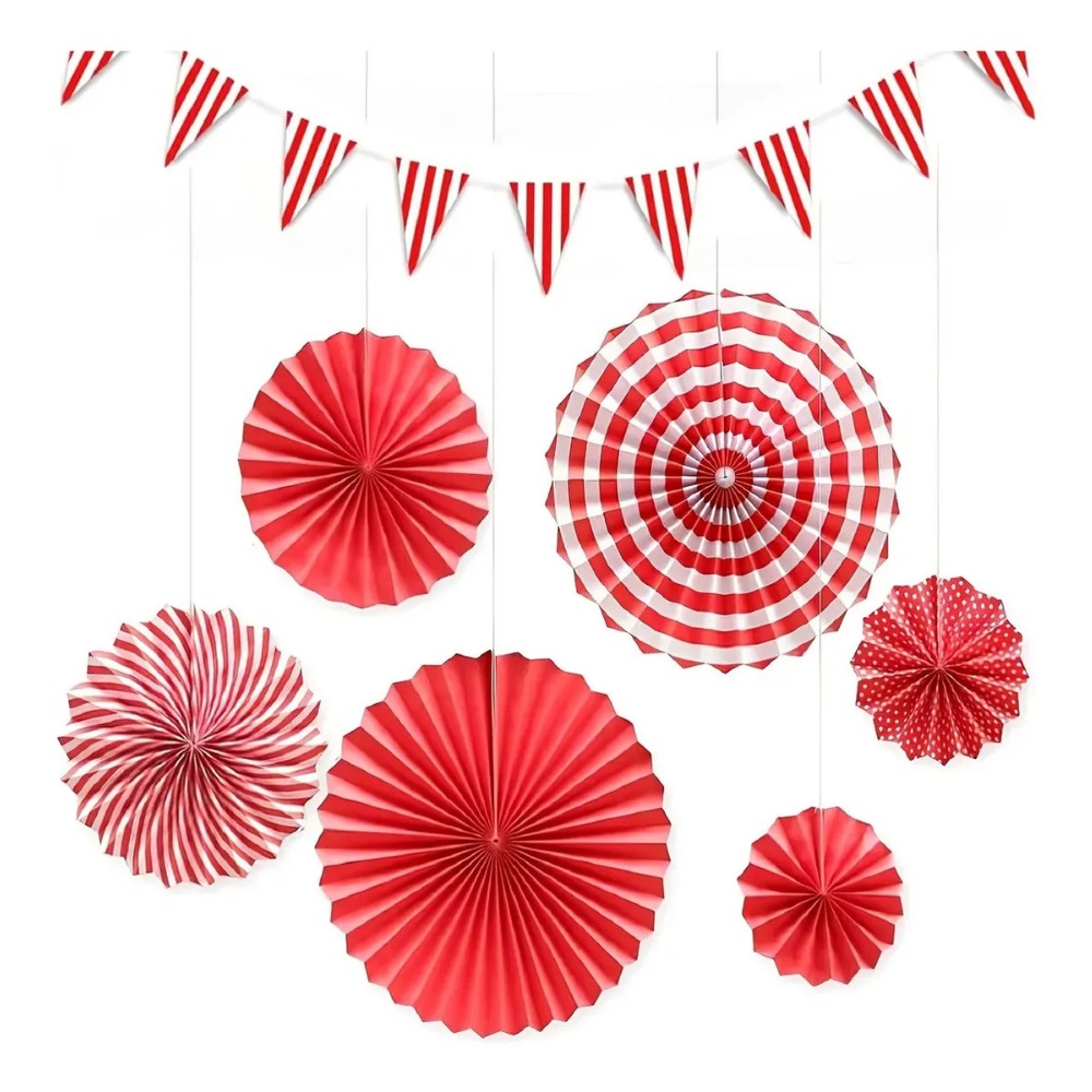 18Pcs Red White Striped Pennan - đánh giá và giá Wedding Supply Canada