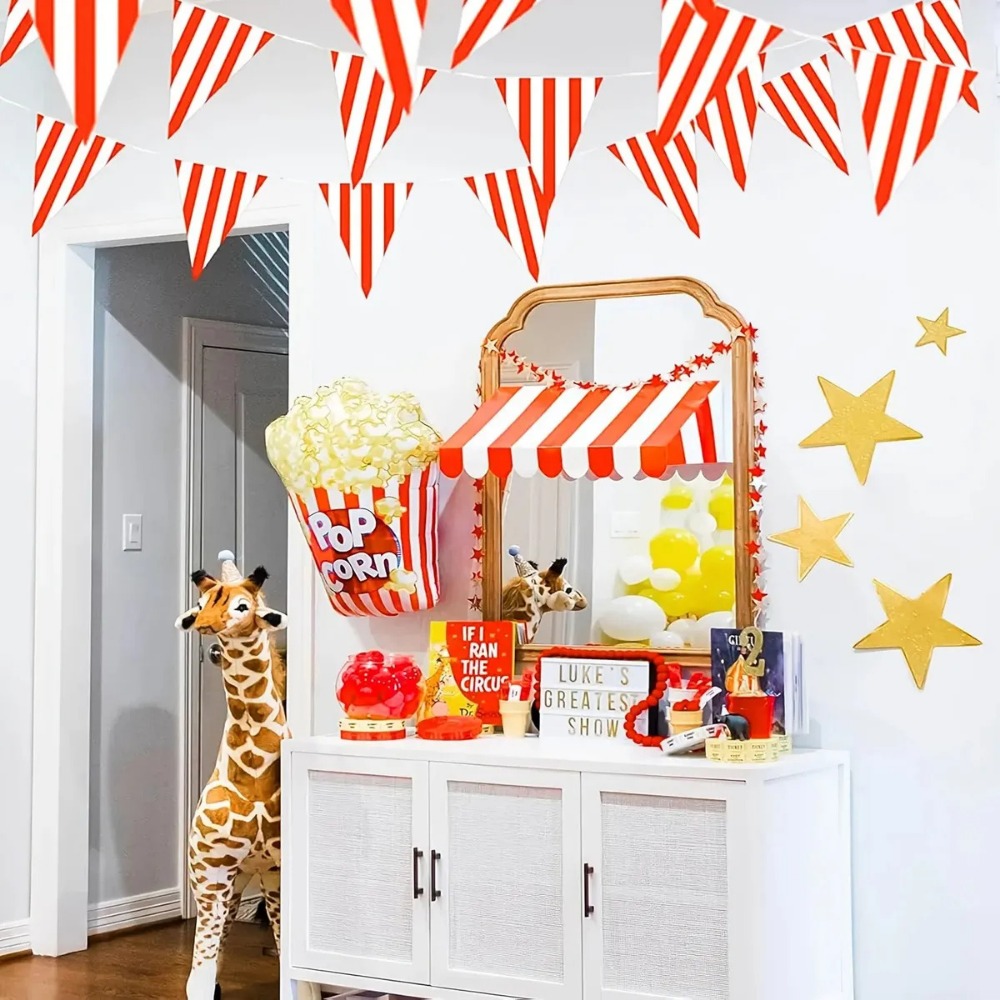 18Pcs Red White Striped Pennan - đánh giá và giá Wedding Supply Canada