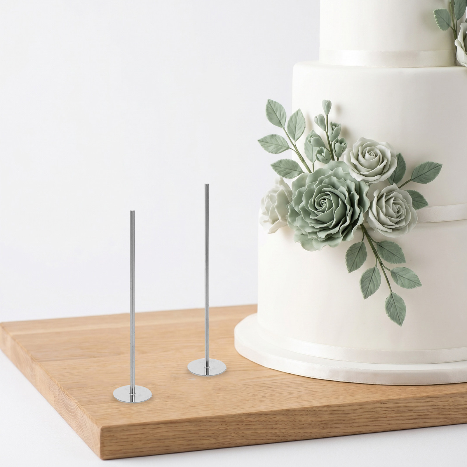 4Pcs Stainless Steel Cake Dowe - đánh giá và giá Wedding Support