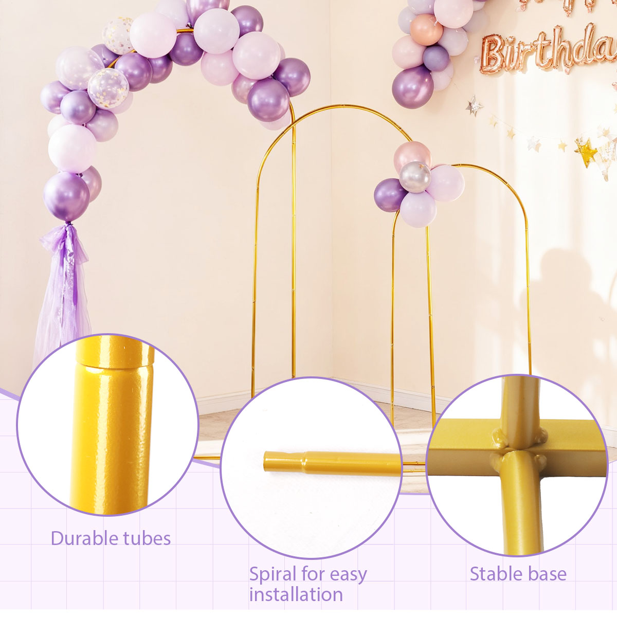 3Pack Golden Metal Arch Kits,  - đánh giá và giá Wedding Support